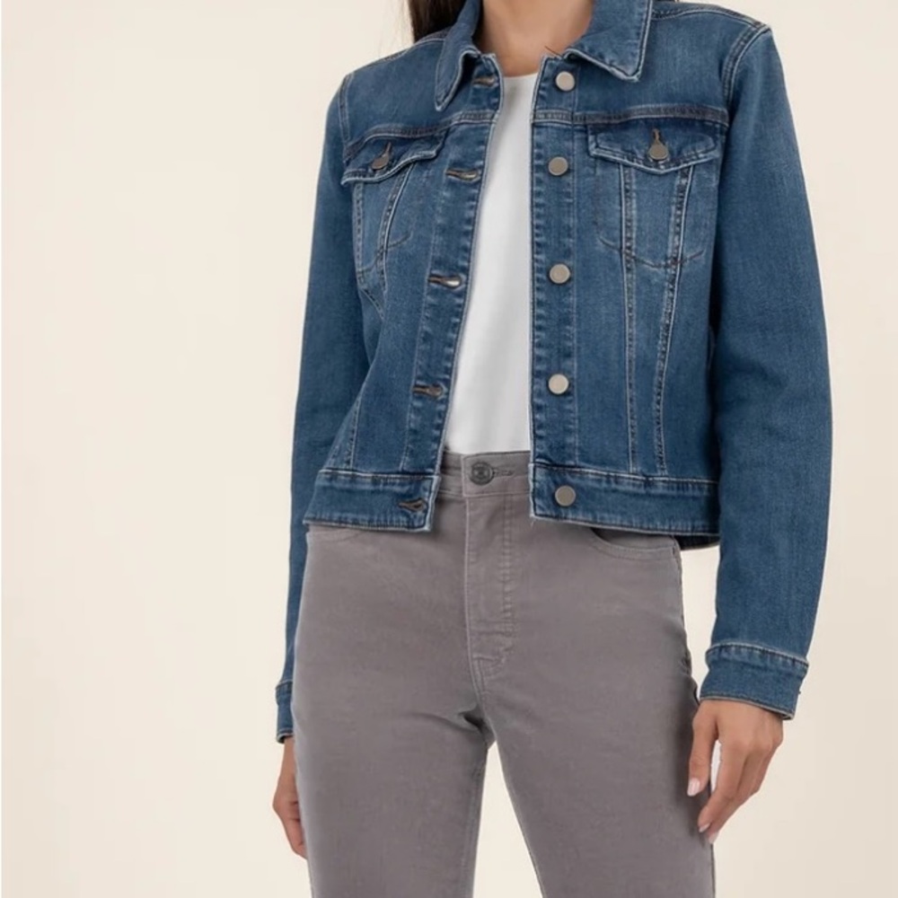 Kut from the Kloth Blue Tailored Jean Jacket